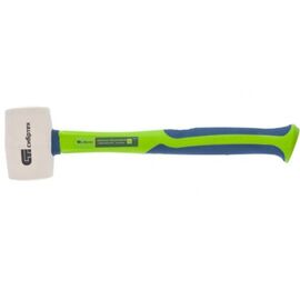  Киянка резиновая СИБРТЕХ 11167, 450г, белая резина, фибергласовая рукоятка 