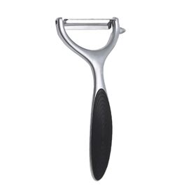  Овощечистка LARA LR07-46 горизонтальное лезвие цинковый сплав, нерж.сталь с прорезиненной ручкой 